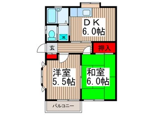 サカエハイツの物件間取画像